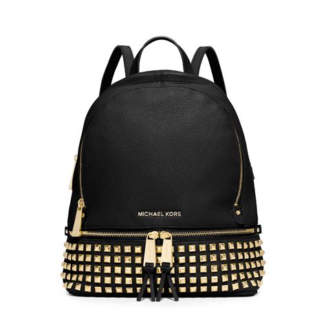 michael kors studded leather backpack|Michael Kors leather backpack men.